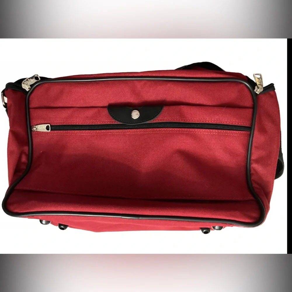 Vintage American Tourister Red Shoulder Bag Carry-On Or Hook Onto Luggage GUC